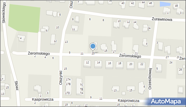 Niemcz, Żeromskiego Stefana, 13, mapa Niemcz