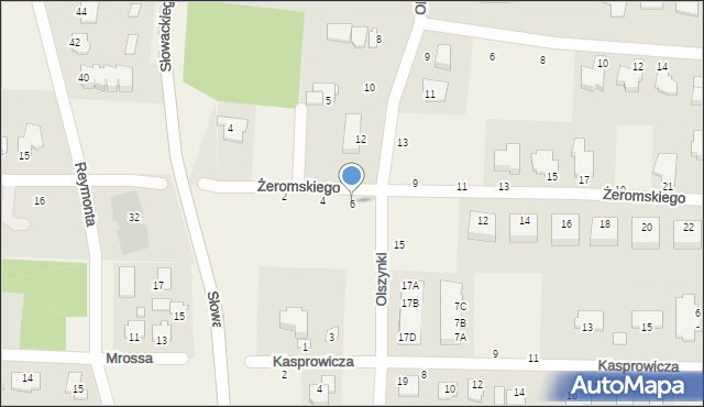 Niemcz, Żeromskiego Stefana, 6, mapa Niemcz