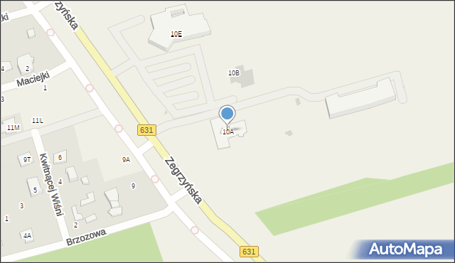 Nieporęt, Zegrzyńska, 10A, mapa Nieporęt