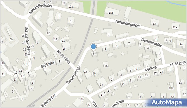 Nowa Ruda, Żeromskiego Stefana, 1, mapa Nowa Ruda