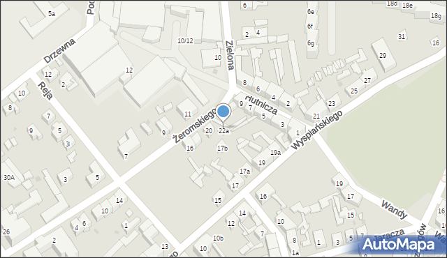 Nowa Sól, Żeromskiego Stefana, 22a, mapa Nowa Sól