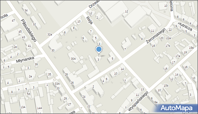 Nowa Sól, Żeromskiego Stefana, 3a, mapa Nowa Sól