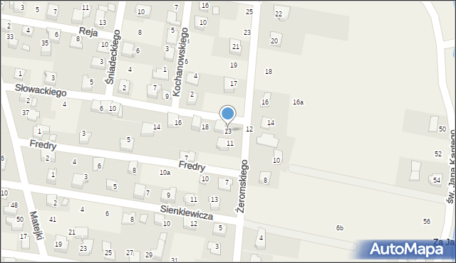 Nowa Wieś, Żeromskiego Stefana, 13, mapa Nowa Wieś