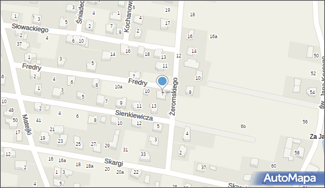 Nowa Wieś, Żeromskiego Stefana, 7, mapa Nowa Wieś