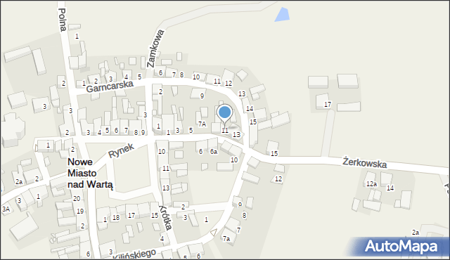 Nowe Miasto nad Wartą, Żerkowska, 11, mapa Nowe Miasto nad Wartą