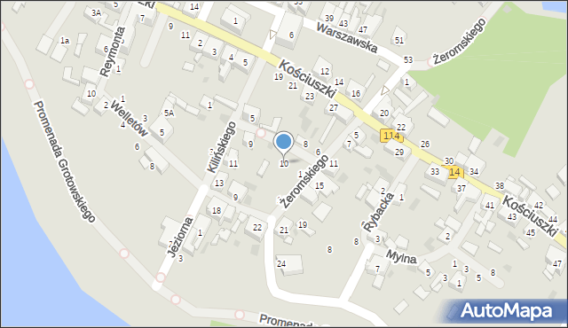 Nowe Warpno, Żeromskiego Stefana, 10, mapa Nowe Warpno