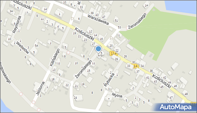 Nowe Warpno, Żeromskiego Stefana, 7, mapa Nowe Warpno