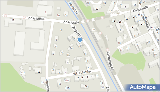 Nowy Sącz, Żeglarska, 6, mapa Nowego Sącza