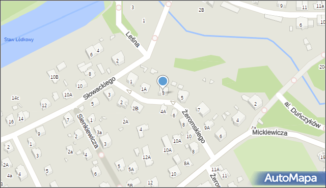 Nysa, Żeromskiego Stefana, 3, mapa Nysy