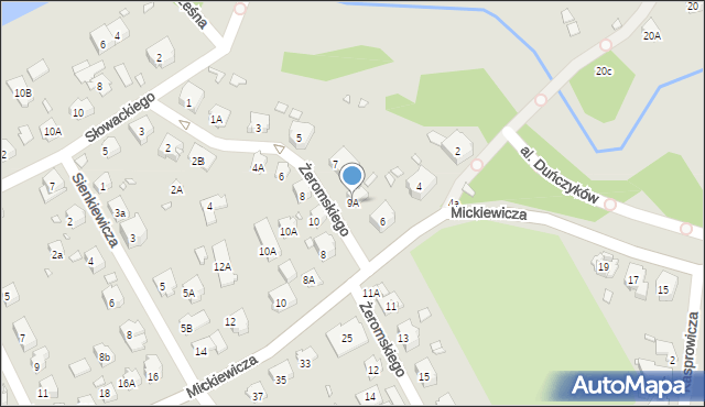 Nysa, Żeromskiego Stefana, 9A, mapa Nysy