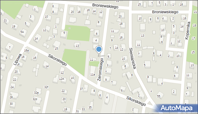 Oborniki Śląskie, Żeromskiego Stefana, 2b, mapa Oborniki Śląskie