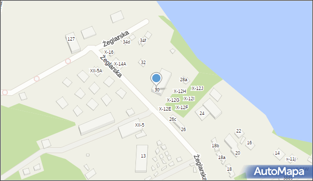 Okuninka, Żeglarska, 30, mapa Okuninka