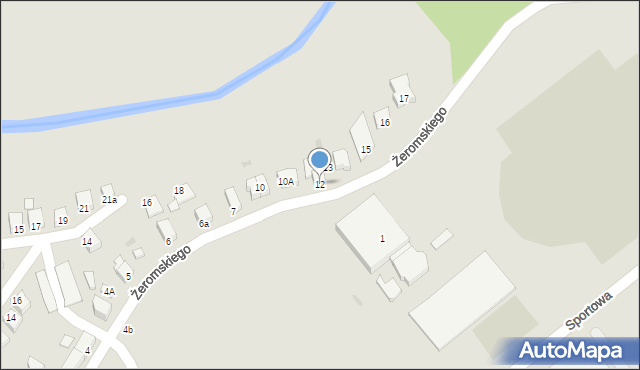 Oława, Żeromskiego Stefana, 12, mapa Oława