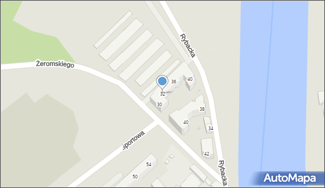 Oława, Żeromskiego Stefana, 32, mapa Oława