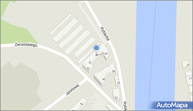 Oława, Żeromskiego Stefana, 36, mapa Oława