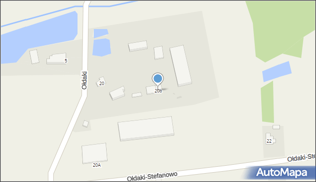 Ołdaki, Żebry-Włosty, 20b, mapa Ołdaki