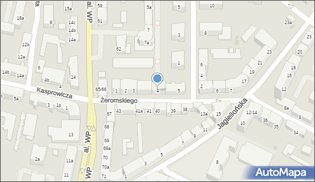 Olsztyn, Żeromskiego Stefana, 4, mapa Olsztyna