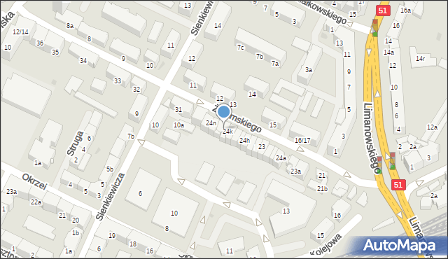 Olsztyn, Żeromskiego Stefana, 24l, mapa Olsztyna