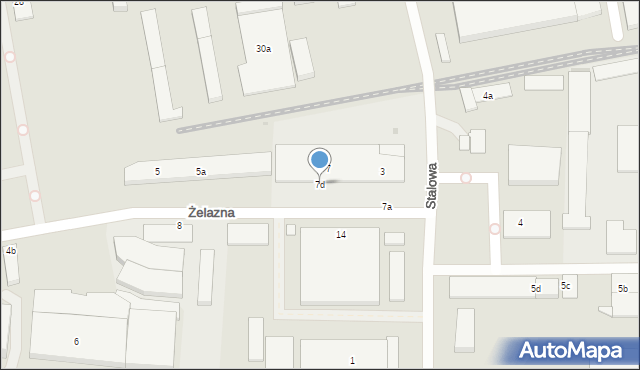 Olsztyn, Żelazna, 7d, mapa Olsztyna