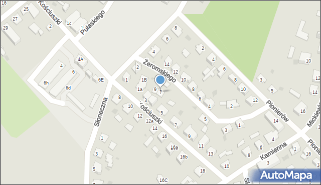 Olsztynek, Żeromskiego Stefana, 7, mapa Olsztynek