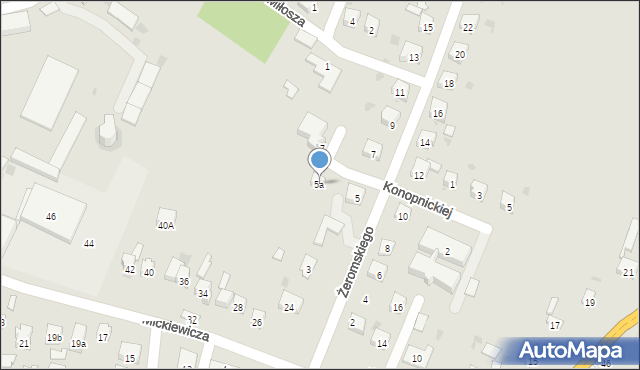 Opatów, Żeromskiego Stefana, 5a, mapa Opatów