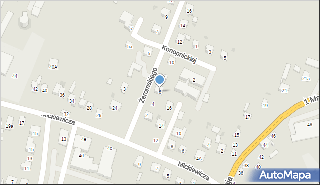 Opatów, Żeromskiego Stefana, 6, mapa Opatów