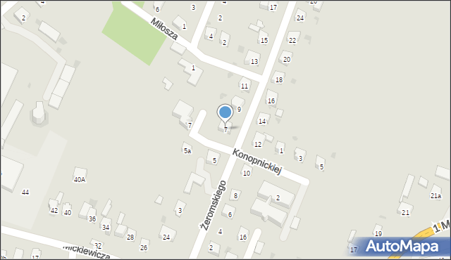 Opatów, Żeromskiego Stefana, 7, mapa Opatów