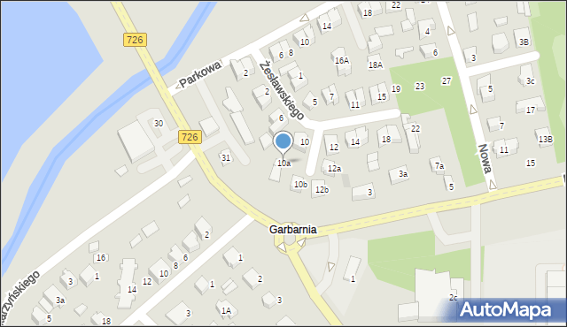 Opoczno, Żesławskiego, mjr., 10a, mapa Opoczno