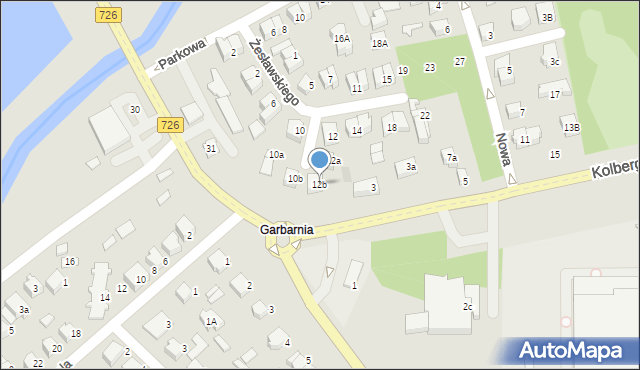 Opoczno, Żesławskiego, mjr., 12b, mapa Opoczno