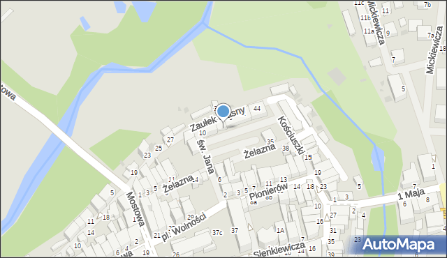 Orneta, Żelazna, 17, mapa Orneta