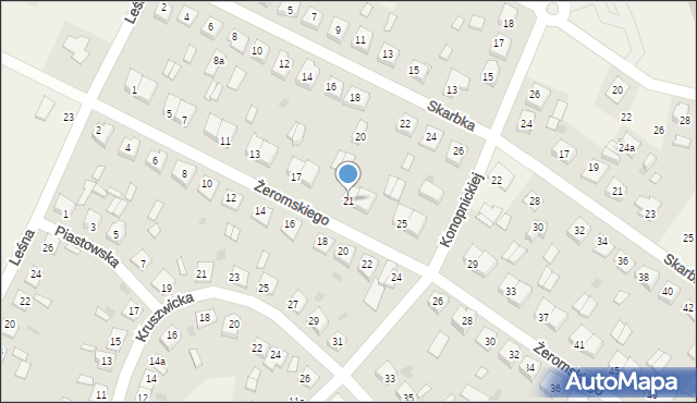 Osięciny, Żeromskiego Stefana, 21, mapa Osięciny