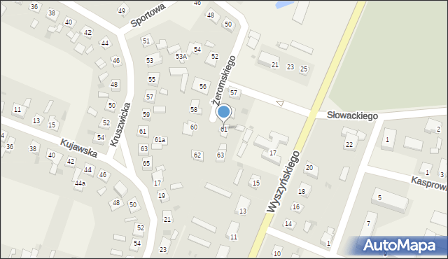 Osięciny, Żeromskiego Stefana, 61, mapa Osięciny