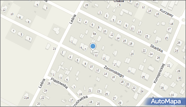 Osięciny, Żeromskiego Stefana, 9, mapa Osięciny