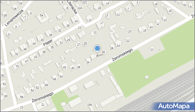 Ostrołęka, Żeromskiego Stefana, 30, mapa Ostrołęka