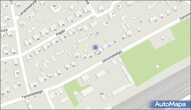Ostrołęka, Żeromskiego Stefana, 36, mapa Ostrołęka