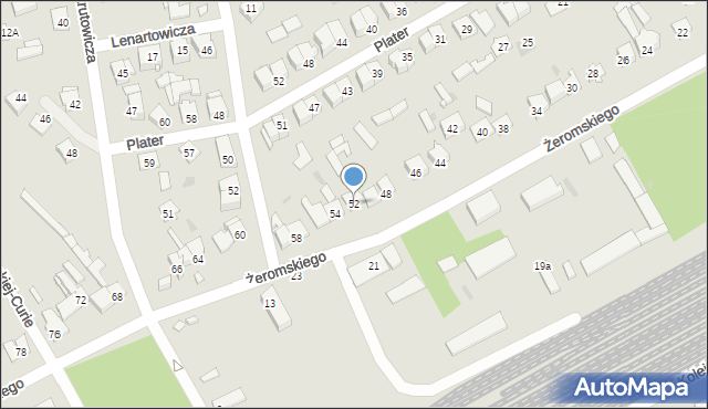 Ostrołęka, Żeromskiego Stefana, 52, mapa Ostrołęka