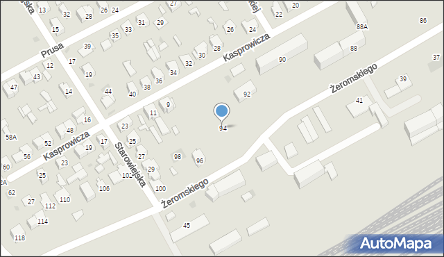 Ostrołęka, Żeromskiego Stefana, 94, mapa Ostrołęka