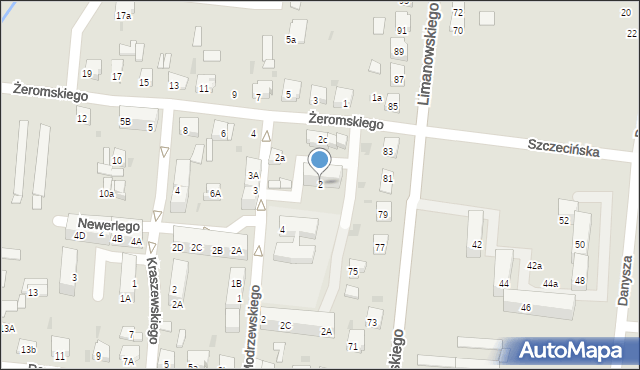 Ostrów Wielkopolski, Żeromskiego Stefana, 2, mapa Ostrów Wielkopolski