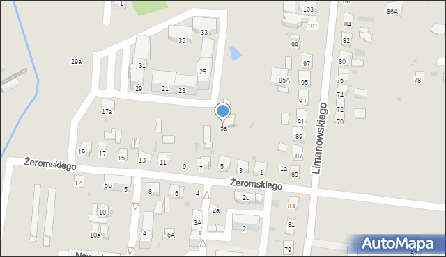 Ostrów Wielkopolski, Żeromskiego Stefana, 5a, mapa Ostrów Wielkopolski