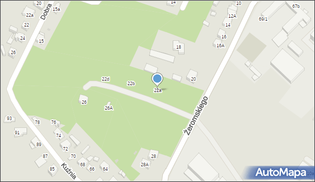Ostrowiec Świętokrzyski, Żeromskiego Stefana, 22a, mapa Ostrowiec Świętokrzyski