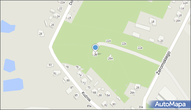 Ostrowiec Świętokrzyski, Żeromskiego Stefana, 26, mapa Ostrowiec Świętokrzyski