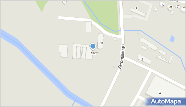 Ostrowiec Świętokrzyski, Żeromskiego Stefana, 38a, mapa Ostrowiec Świętokrzyski