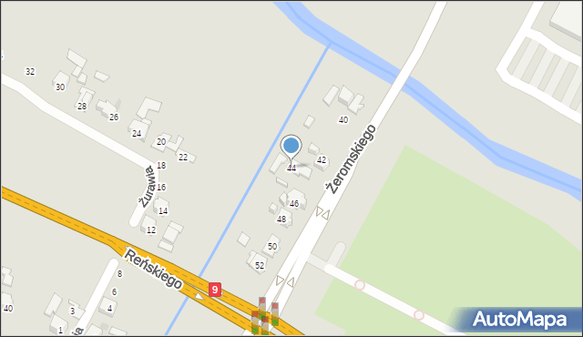 Ostrowiec Świętokrzyski, Żeromskiego Stefana, 44, mapa Ostrowiec Świętokrzyski