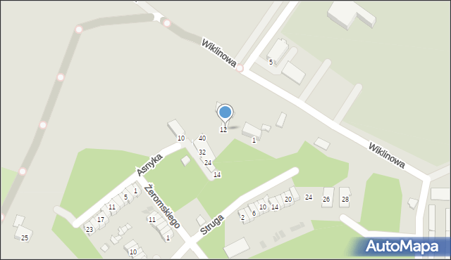 Oświęcim, Żeromskiego Stefana, 12, mapa Oświęcimia