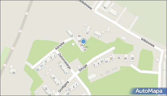 Oświęcim, Żeromskiego Stefana, 16, mapa Oświęcimia