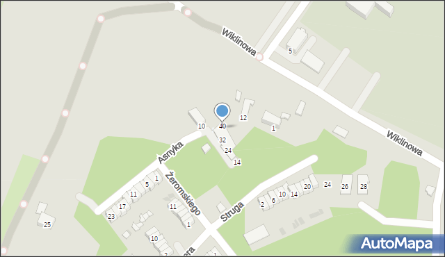 Oświęcim, Żeromskiego Stefana, 42, mapa Oświęcimia