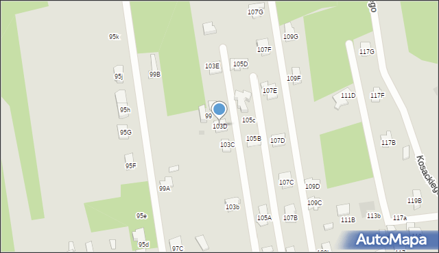 Otwock, Żeromskiego Stefana, 103D, mapa Otwock