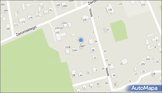 Otwock, Żeromskiego Stefana, 104b, mapa Otwock