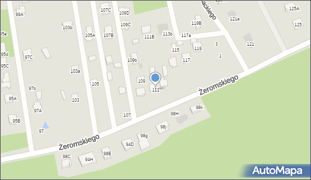 Otwock, Żeromskiego Stefana, 111, mapa Otwock