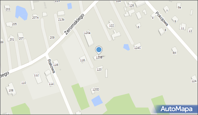 Otwock, Żeromskiego Stefana, 120B, mapa Otwock